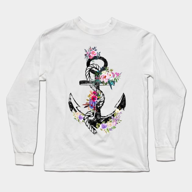 Anchor Long Sleeve T-Shirt by erzebeth